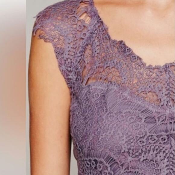 Free People Midnight Blue Purple Peekaboo Small Lace Dress - Picture 3 of 7